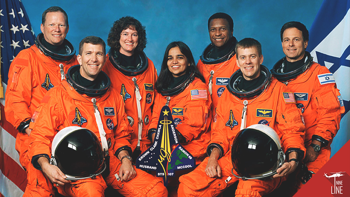 NineLineApparel's tweet image. Today, it has been 20 years since the horrific Columbia disaster. The Columbia broke apart on re-entry, killing all 7 crew. Today we remember Michale Anderson, David Brown, Kalpana Chawla, Laurel Clark, Rick Husband, William McCool, &amp;amp; Ilan Ramon. #spaceshuttlecolumbia #nasa