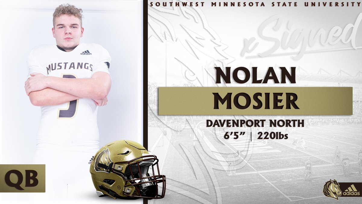 SMSUfootball's tweet photo. 🐴Welcome to the Mustang Family!🐴
Nolan Mosier
6’5 - 220lbs - QB
Davenport, IA
.
.
.
Show him some love! @njmosier12 
#LetsRide #M4L https://t.co/WuX3eIGAhX