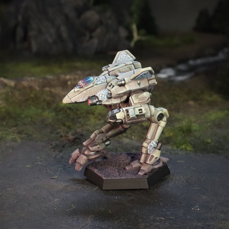 camospecs's tweet image. @klwitt13 aka Brushido also painted a #BlackPython prototype #Mech miniature for the upcoming Merceneries @kickstarter campaign launching next month. Isn't it phenomenal?
#ClanSnowRaven #AlphaGalaxy
@catalystgamelab #battletech
camospecs.com/listing/black-…