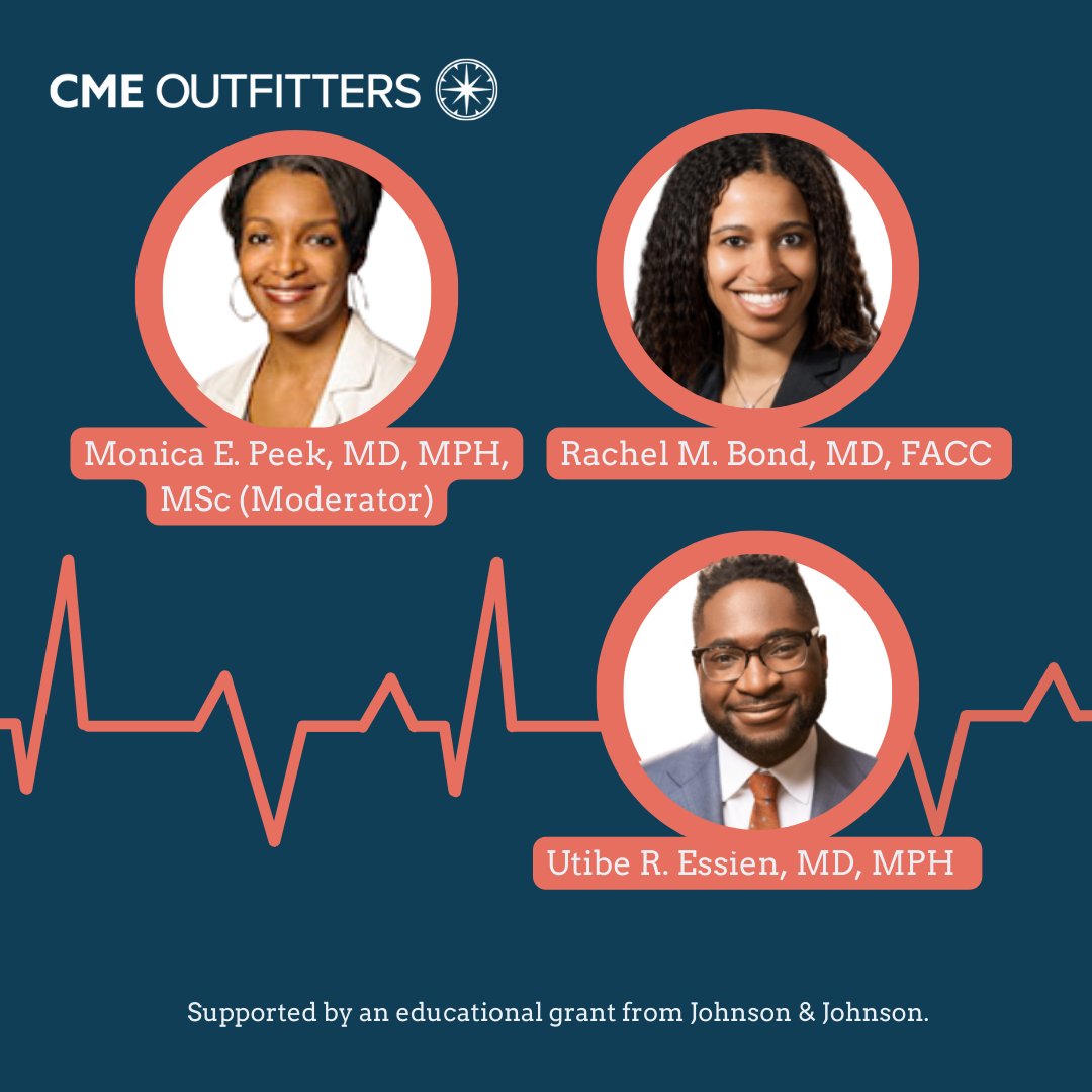 cmeoutfitters's tweet photo. Join @DrMonicaPeek, @drrachelmbond, & @uressienmd, TOMORROW Feb 2 @ 6:30p ET to discuss Real-World Tactics to Address #HealthInequities in #Cardiology.
Save your spot & Earn FREE #CME/#CE creditsπ https://t.co/18ROoXkKZM
#MedEd4Equity #CardioTwitter #MedTwitter https://t.co/l5IeYyMRan