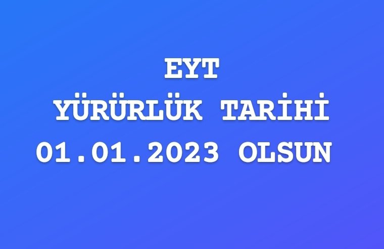5000 gün dediniz yok❗️
Yürürlük 01.01.2023 olmalıydı yok❗️
%30 zam yok❗️
Staj yok,l❗️ ABO yok❗️
intibak yok❗️ kısmi emeklilik yok❗️ bağkur tescil yok❗️
#EYTdeSartlarıKaldırın
<a href="/MBekaroglu/">Mehmet Bekaroğlu</a>
<a href="/DrRidvanTuran/">Rıdvan Turan</a>
<a href="/Nilgun_OK/">Nilgün ÖK 🇹🇷</a>
<a href="/yasarkirkpinarr/">YAŞAR KIRKPINAR</a>
<a href="/DurmusYillmaz/">Durmuş Yılmaz</a> 
<a href="/_cevdetyilmaz/">Cevdet Yılmaz</a> 
<a href="/GaroPaylan/">Garo Paylan - Կարօ Փայլան</a>