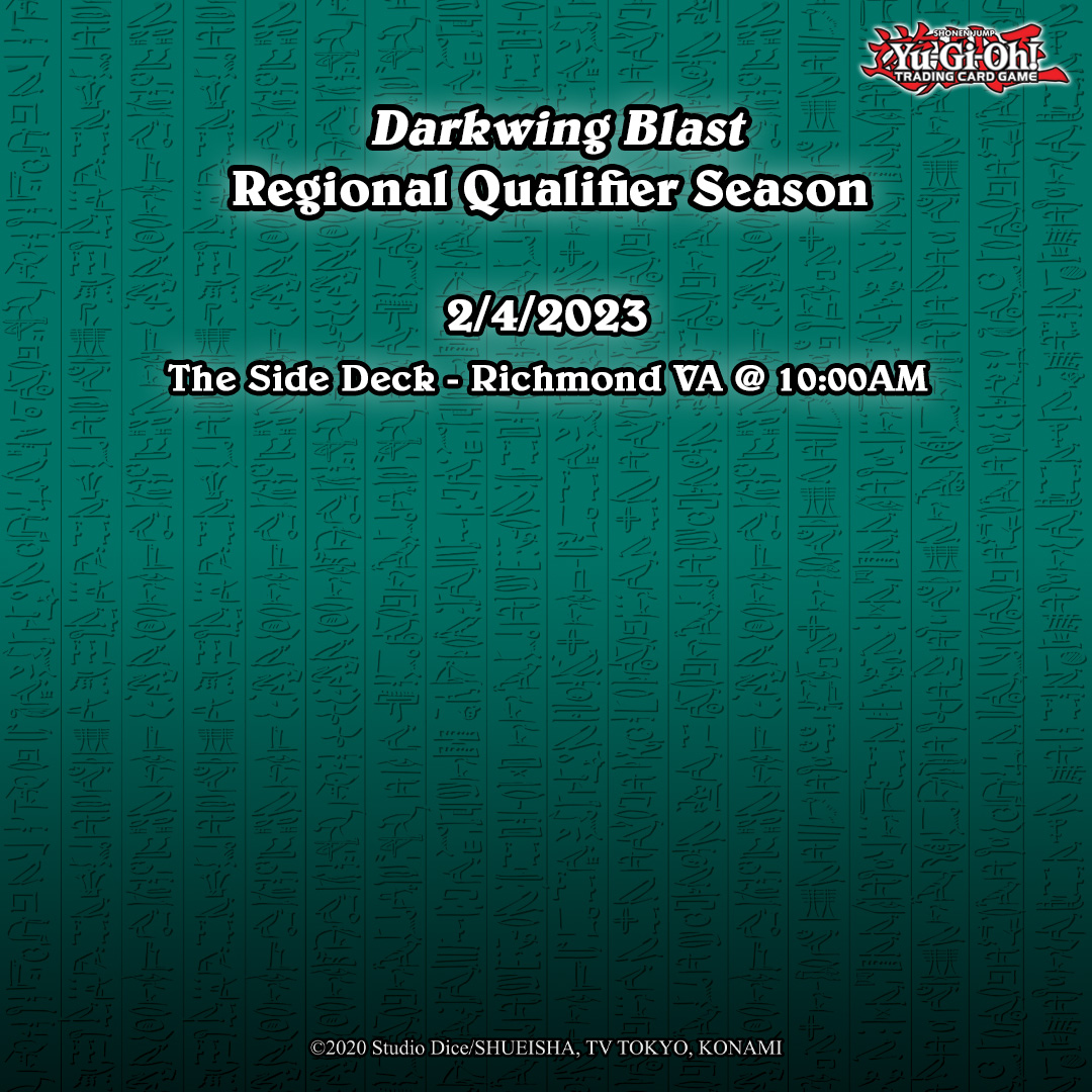 YuGiOh_TCG's tweet image. The last WCQ Regional Qualifiers for Darkwing Blast are this weekend!

Join a competitive tournament where Duelists compete for exclusive prizes and earn invites to the World Championship Qualifier of their region!

 ➡️ bit.ly/3Cvv56P
  
 #YuGiOhTCG #DarkwingBlast #DABL