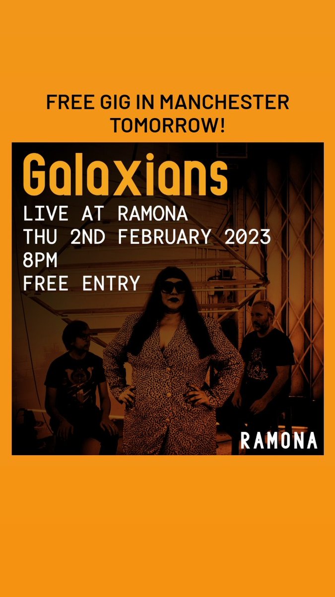 Tomorrow @GLXNS play a FREE gig at Ramona in Manchester!

takemetoramona.com/whats-on/