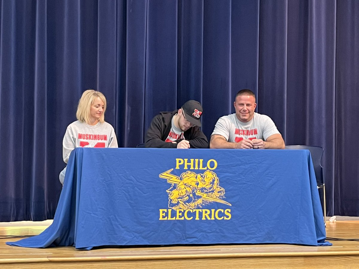 PhiloAD's tweet image. Congratulations to Cade Searls for signing his letter of intent to play football and baseball at Muskingum University!