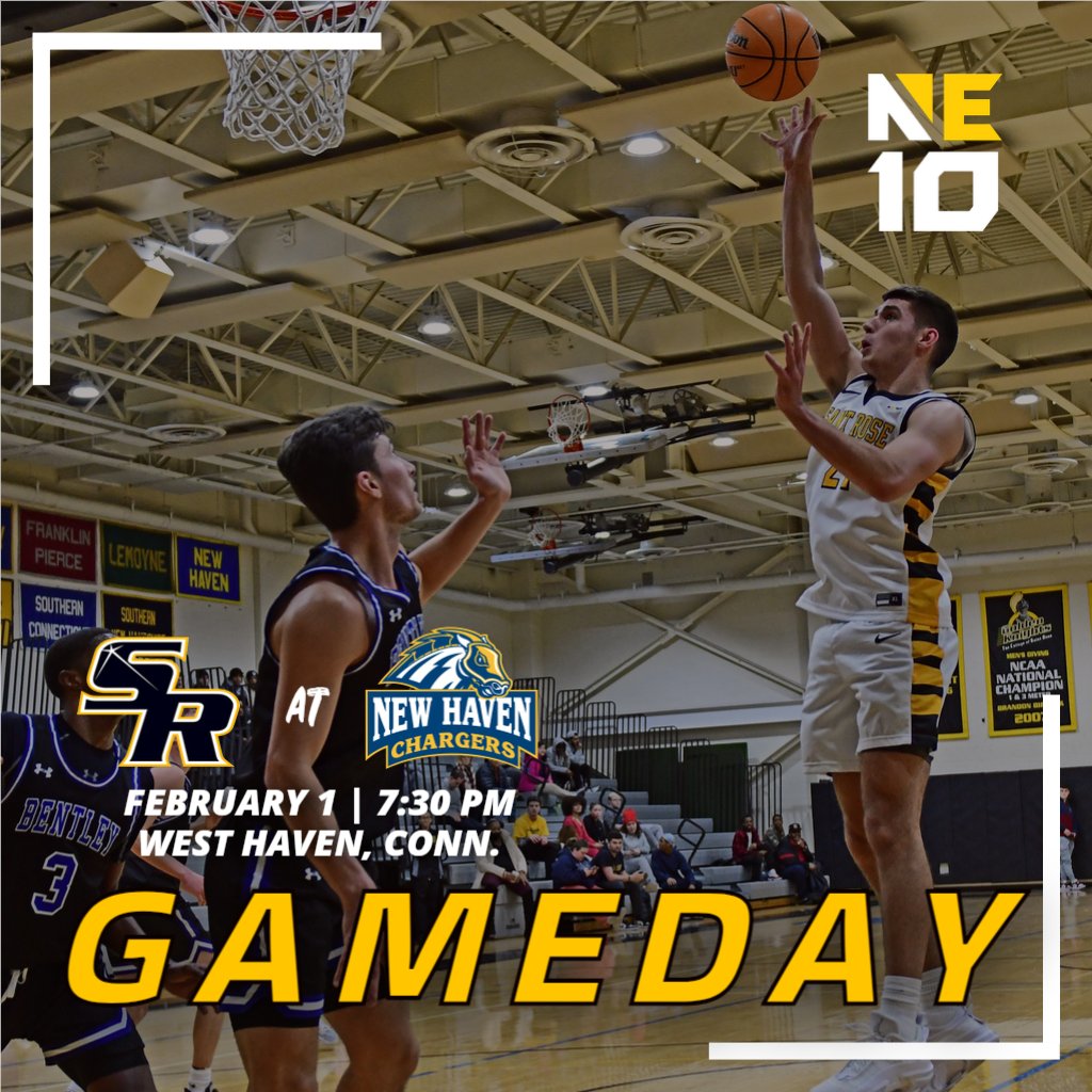 Game Day! @saintrosembb and New Haven meet in a 7:30 conference clash tonight in West Haven, Conn. #gogoldenknights Live Video: bit.ly/3UF4UD8 Live Stats: bit.ly/3LdCICC