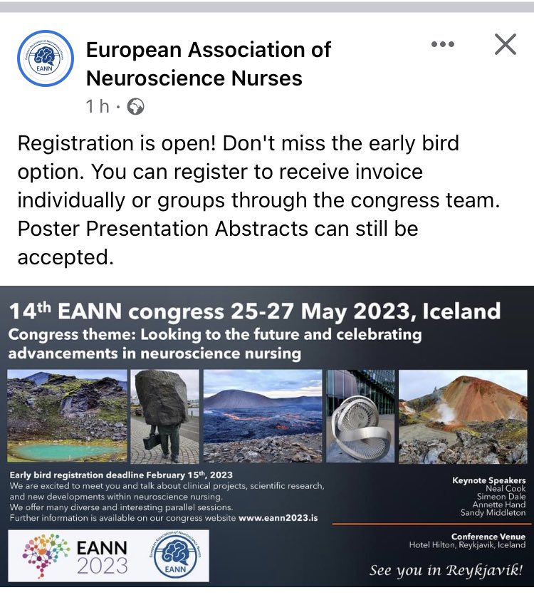 European Association Neuroscience Nurses tweet media