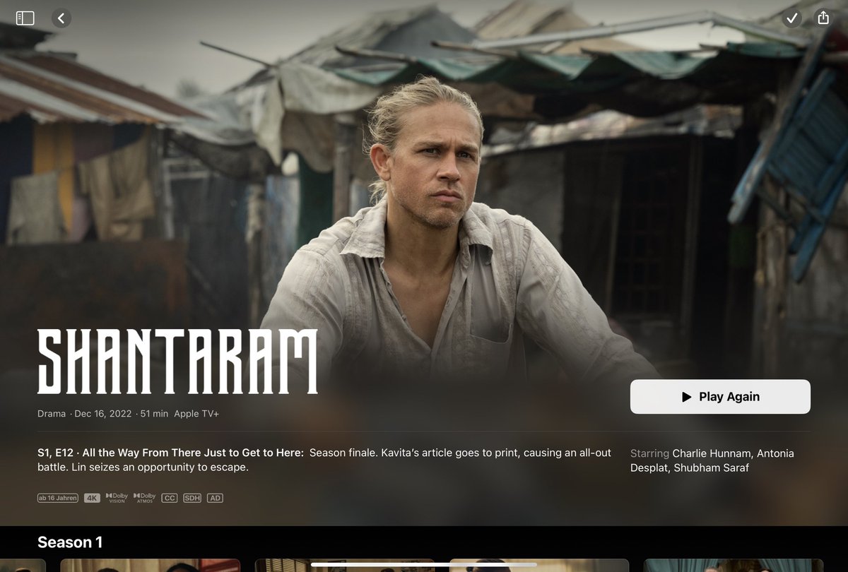 Beau_Cyphre's tweet photo. Dear @tim_cook! Dear Tim and friends from @AppleTVPlus! At the end of these 12 great episodes of #Shantaram you promised us “To be continued…”, and I’m pretty sure @Apple as a company keeps its promises.  Thanks for this stunning show ❤️!

https://t.co/xmp7iAkgUg https://t.co/0M1inDtX0o