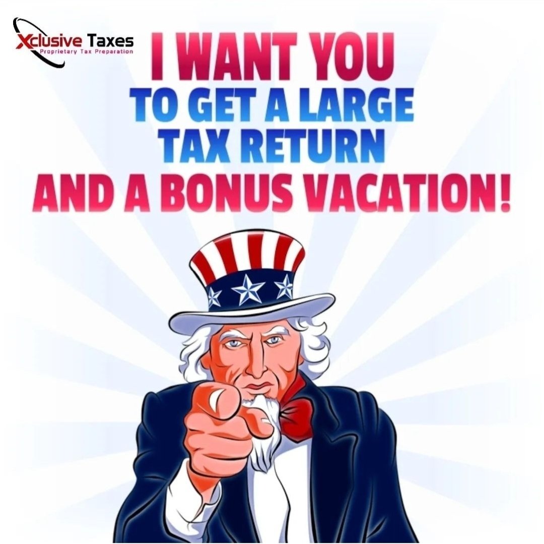 TaxesXclusive's tweet photo. 🗣Get a Cash Advance up to $7,000‼️

💰Get a free tax estimate today ‼️

➡️Let us file for you from the comfort of your home-  Phone &amp; Online conferencing✅FILE your Taxes Virtually‼️
---------------------

🎯And or-
Click the Link Below ⬇️
https://t.co/o0IBVhVAgg https://t.co/yYz6cvP0GO