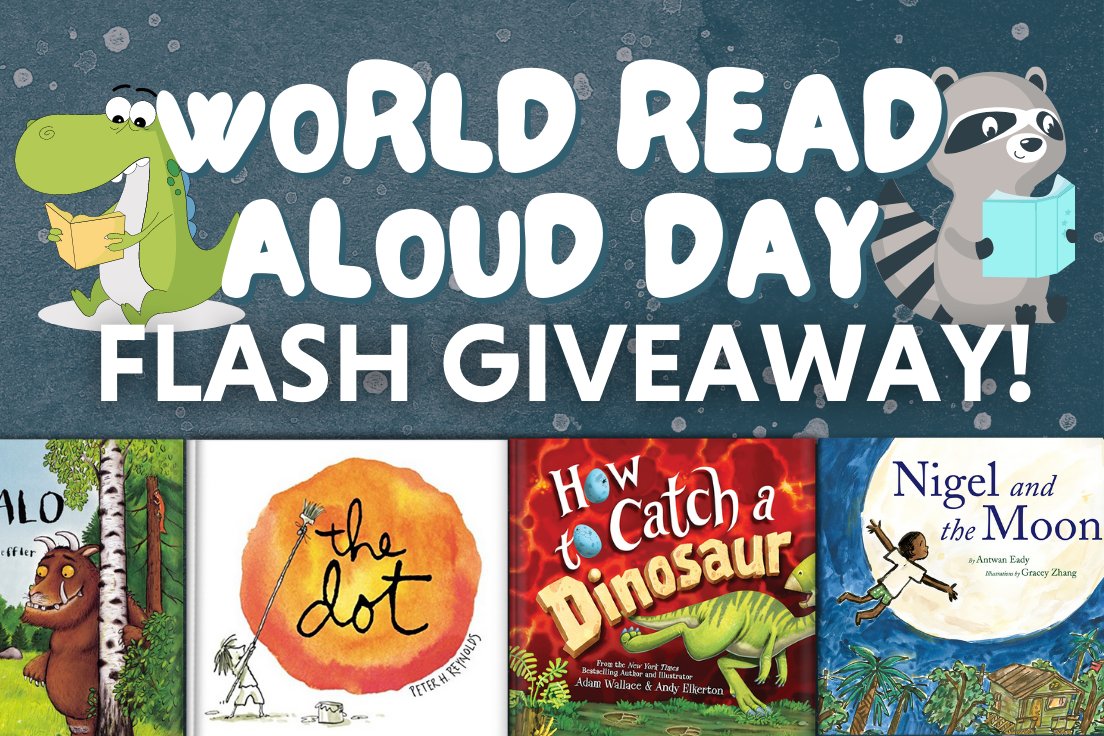 🌎 #WorldReadAloudDay Flash Giveaway! 🎉 Enter for a chance to win a Read-Aloud Rockstar Kit 📚 with 2 books, a #NovelEffect subscription, & swag! ✨ Follow us! 🎶 🔁 RT this, tag a friend, & share a magical story you're reading with Novel Effect this week! #WRAD #EduTwitter