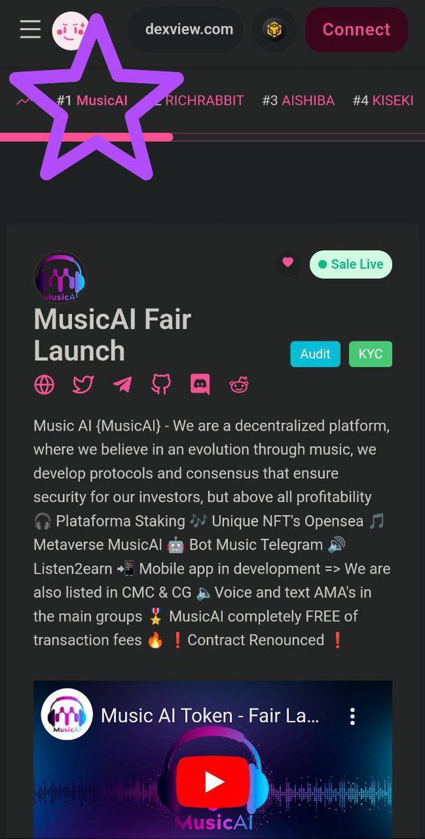 musicAI__'s tweet photo. 🥇Top 1  - PinkSale trend

📌Link: https://t.co/7KSkakDS4B
 
#musicAI #pinksale #Trending #launchpad #top1 #100xGems https://t.co/BGshnoB9LS