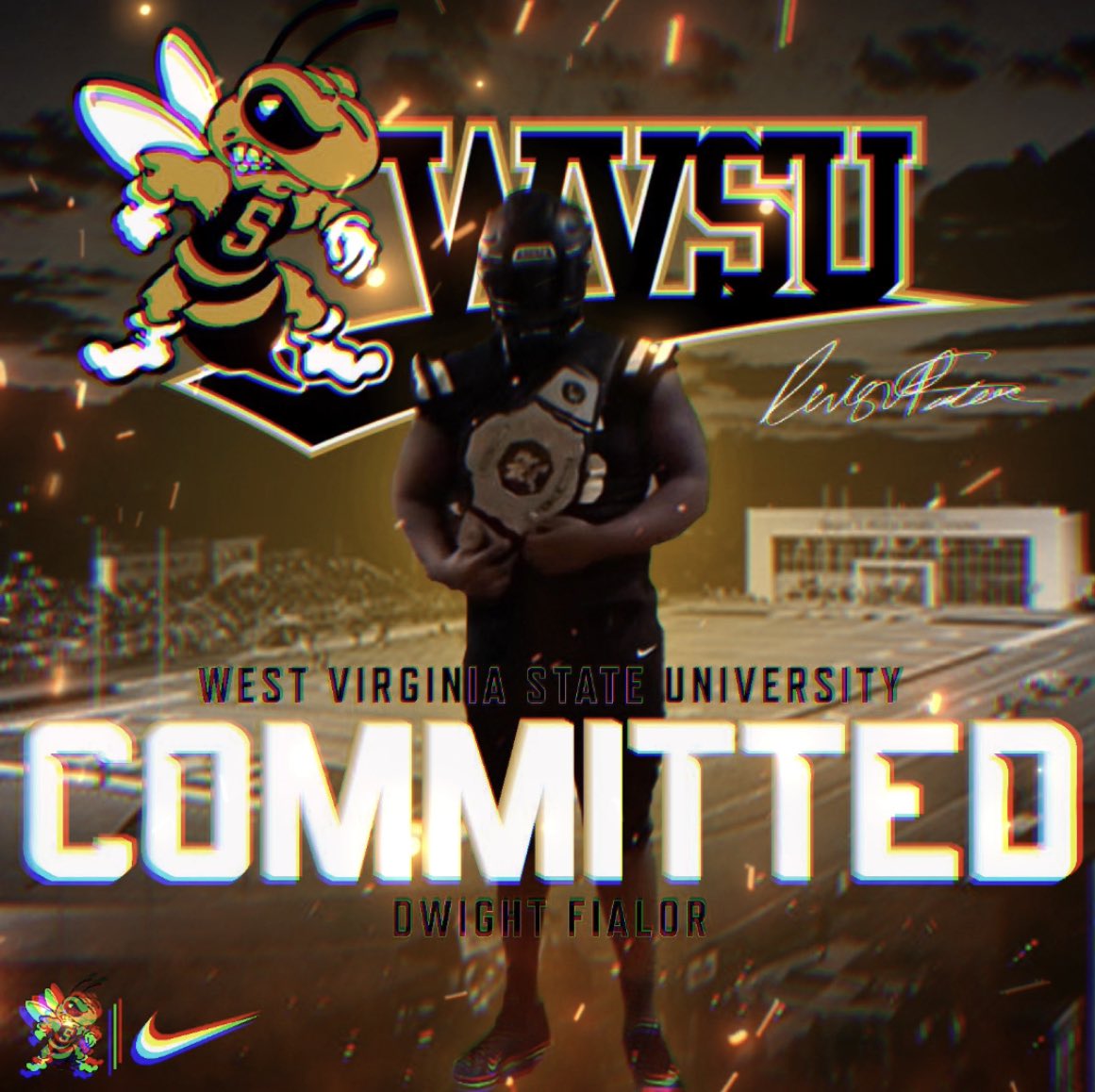 DwightFialor_'s tweet photo. Extremely blessed to announce my commitment to West Virginia State University‼️ #AGTG 

@CoachPenn @CoachLeez @BPBHawkFootball https://t.co/VBdb8cSwaM