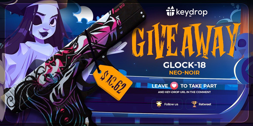 Giveaway on Glock-18 | Neo-Noir 🎁

👊 Just leave ❤️ under the post! 
🌟 Follow us!
🏆 Retweet!
 
⏰ Wait 24 hours!

#freeskins #csgoskinsgiveaway #csgoskinsfree #giveaway #airdrop #csgocases #csgocase #csgoesport #skins #csgoskins #keydrop #keydropcom #csgo