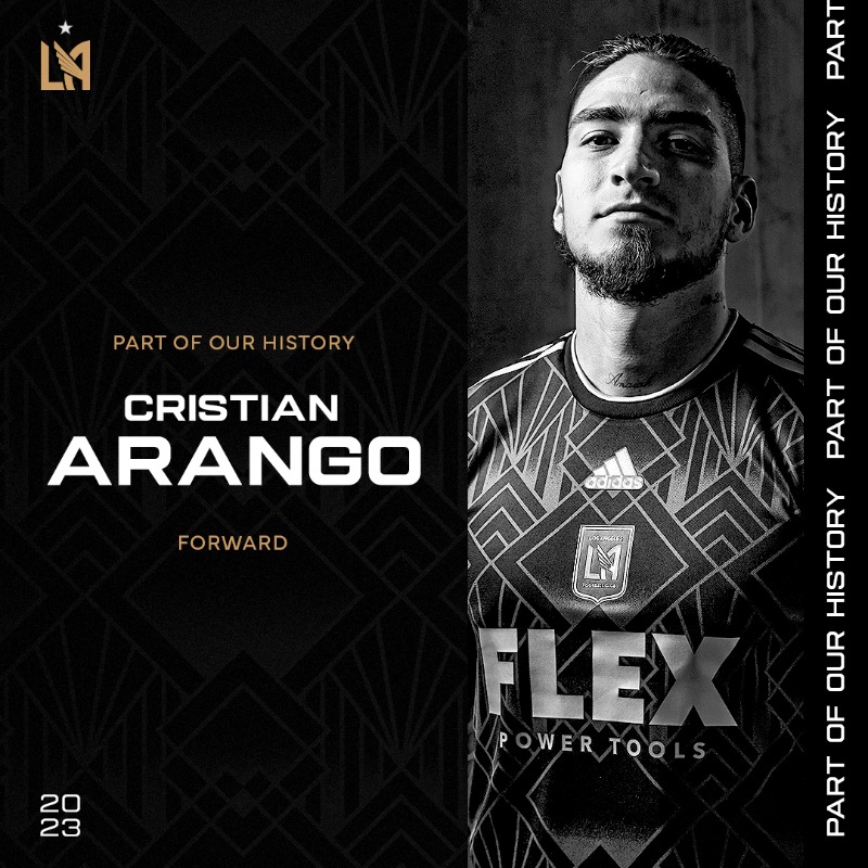 LAFC's tweet photo. Part of our History. 

📝 #LAFC transfers Cristian Arango to @Tuzos of Liga MX.
