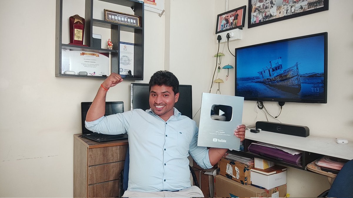 ShaivalPal's tweet photo. Consistency is very important in any field. Got #silverplaybutton from YouTube #YouTubeCreatorAwards @YTCreatorsIndia @YouTubeIndia #youtube #shaivalpalupdater #spuupdate https://t.co/j99I3h5Oxg