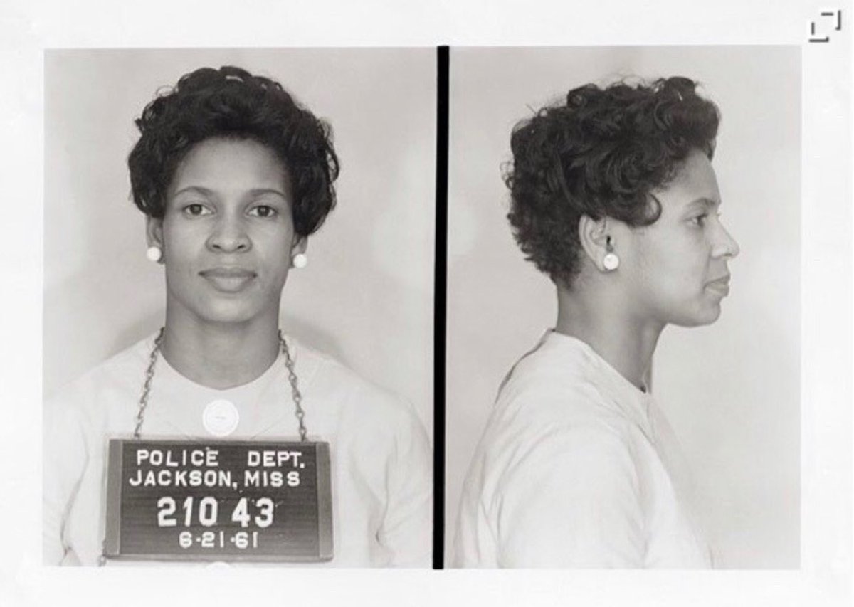 For the first day of #BlackHistoryMonth  I’d like to share a glamorous mugshot of my grandmother, a freedom rider.