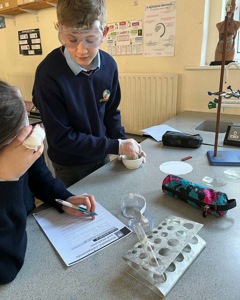 colaisteaindriu's tweet photo. 1st year students were busy in Science class this week mimicking the digestive system and making a compound.
#juniorcyclescience
@KCETB_Schools https://t.co/WPliCPJvLT