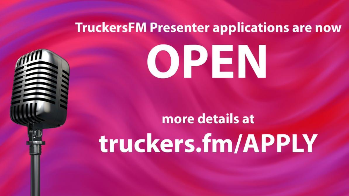 ⚠️TruckersFM Presenter Application Notice ⚠️

🎙️Our presenter applications are still open and were looking for new members to join our talented team!

🤔Think you have what it takes? Head over to truckers.fm/apply/