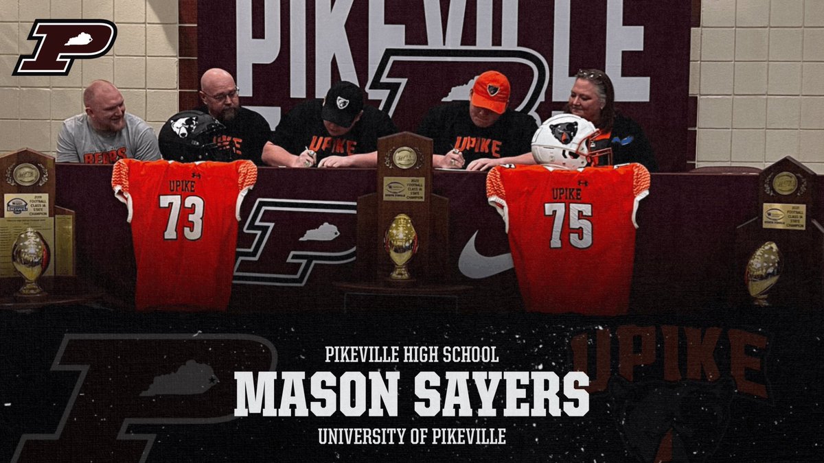 Congratulations to Mason Sayers on signing to continue his Football career at the University of Pikeville! 

🐾 ➡️🐻

#BearDown