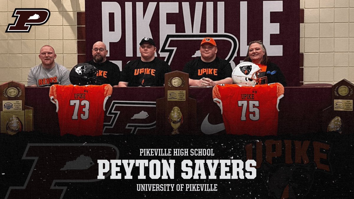 Congratulations to Peyton Sayers on signing to continue his Football career at the University of Pikeville! 

🐾 ➡️🐻

#BearDown