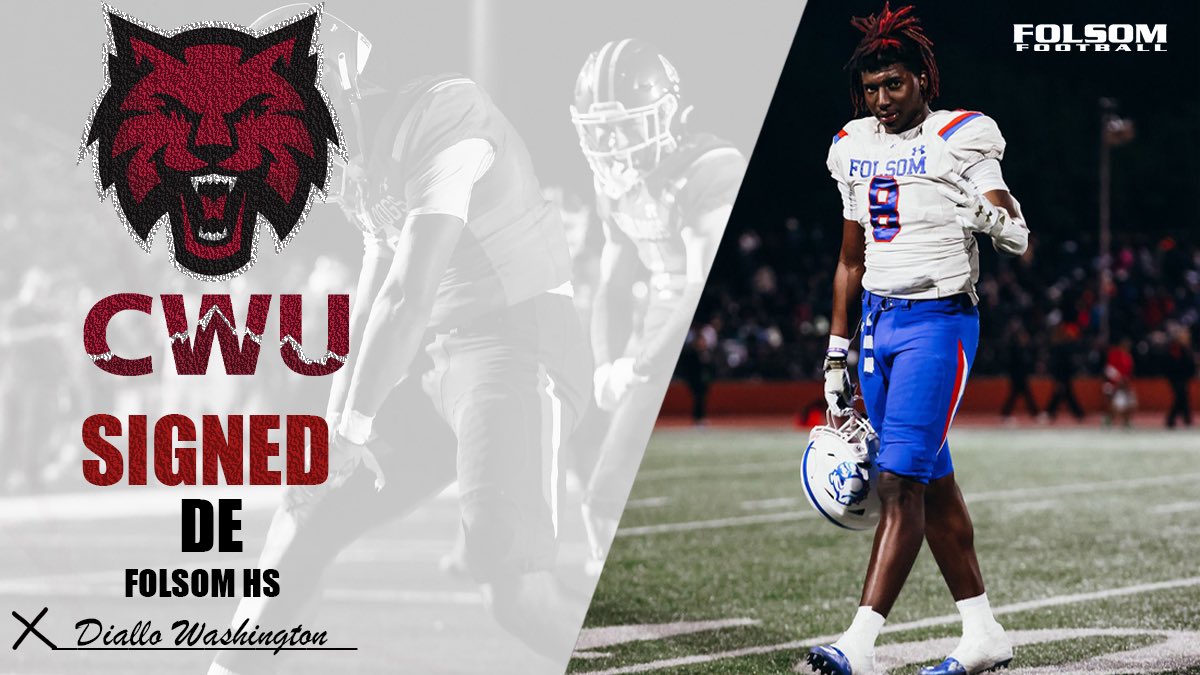 Scott Robison (@coachscottrob) on Twitter photo Congratulations to <a href="/FolsomBulldogFB/">Folsom Football</a> DE <a href="/diallowash/">Diallo Washington</a> signed with <a href="/CWUFB/">CWU Football</a> Today We are so proud of you #GoBullDogs ➡️ #GoCats 🔴⚫️⚪️ Congratulations to <a href="/FolsomBulldogFB/">Folsom Football</a> DE <a href="/diallowash/">Diallo Washington</a> signed with <a href="/CWUFB/">CWU Football</a> Today We are so proud of you #GoBullDogs ➡️ #GoCats 🔴⚫️⚪️