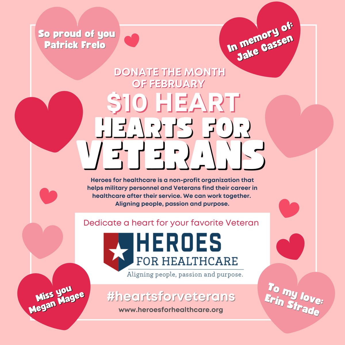 Heroes for Healthcare (@heroesmedical) on Twitter photo Donate $10 month of February and receive a digital heart dedicated to your favorite Veteran!
Link: heroesforhealthcare.app.neoncrm.com/forms/hearts-f…
#heroesforhealthcare #veterans #veteran #usarmy #airforce #usmc #military #soldiers #navy #nationalguard #armedforces #usaf #education #medical #healthcare Donate $10 month of February and receive a digital heart dedicated to your favorite Veteran!
Link: heroesforhealthcare.app.neoncrm.com/forms/hearts-f…
#heroesforhealthcare #veterans #veteran #usarmy #airforce #usmc #military #soldiers #navy #nationalguard #armedforces #usaf #education #medical #healthcare