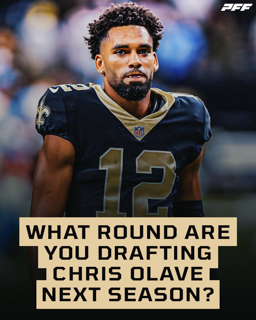 PFF_Fantasy's tweet photo. How early will you draft Chris Olave next season? 👀 https://t.co/xvjZcObnui