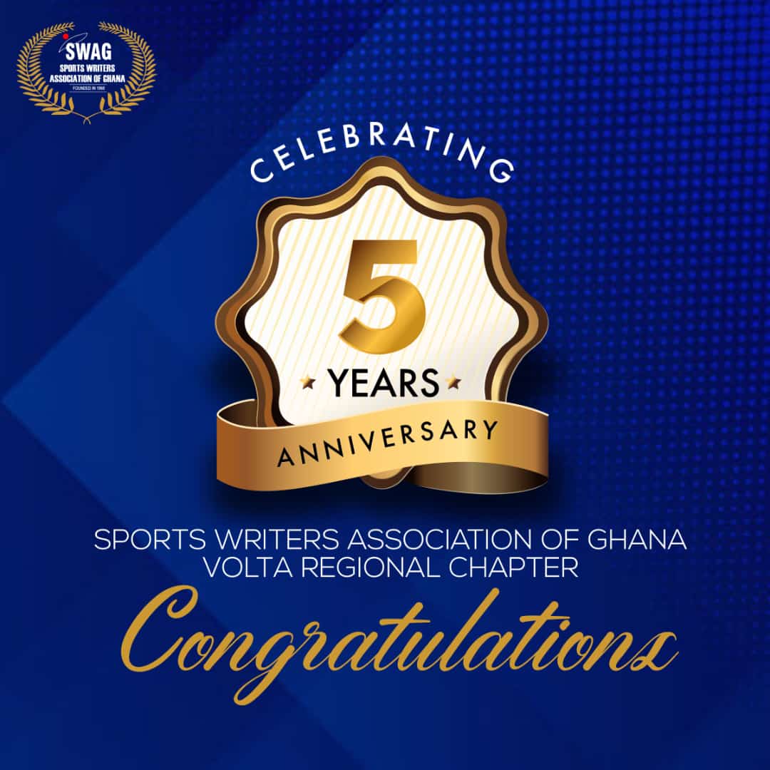 SWAG-Volta (@swagvolta) on Twitter photo 5 years ago <a href="/SWAG_Ghana/">SPORTS WRITERS' ASSOCIATION OF GHANA</a> gave birth to us as its First Regional Chapter.
Thank you for being part of our success story over the years.
Happy Anniversary to Us. ๐ ๐ ๐ฅณ ๐ 5 years ago <a href="/SWAG_Ghana/">SPORTS WRITERS' ASSOCIATION OF GHANA</a> gave birth to us as its First Regional Chapter.
Thank you for being part of our success story over the years.
Happy Anniversary to Us. ๐ ๐ ๐ฅณ ๐