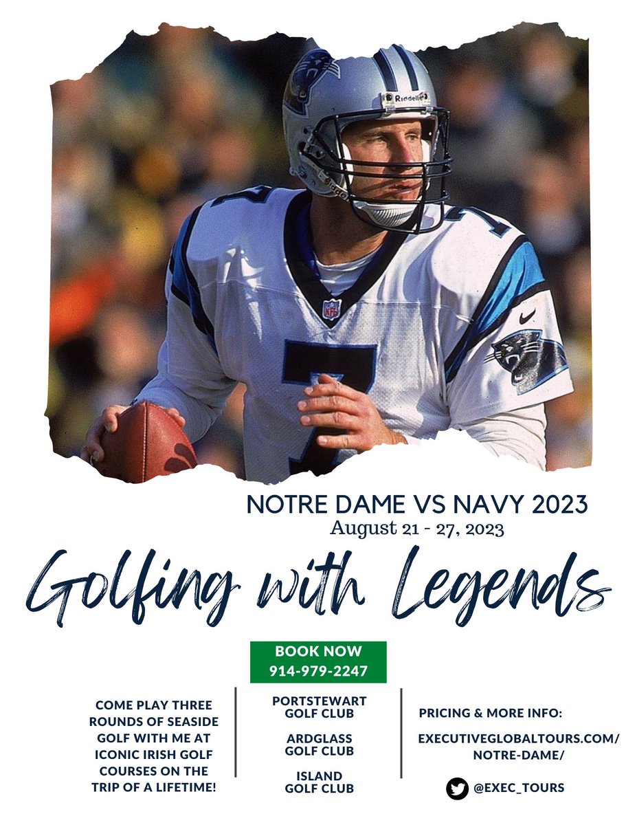 stevebeuerlein's tweet photo. If you wanna head to Ireland this summer, hit a few pubs, play a little golf, and catch the #Irish crushing #Navy with me and some of my #ND buddies this summer… BRING IT!! Enter code: “Beuerlein7” when you sign up! #GoIrish #IrelandRocks https://t.co/7MKOoB2K8W