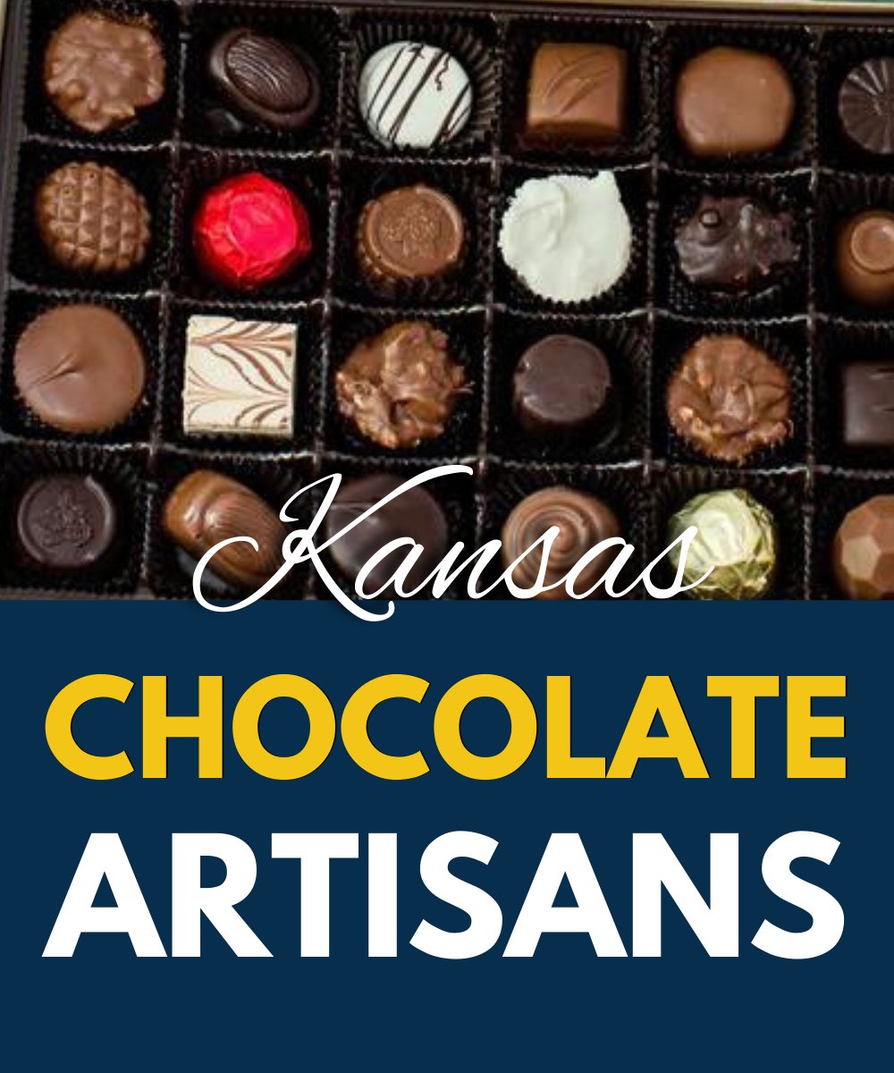 Treat your loved ones with locally-crafted chocolate delights handmade with love by Kansas chocolatiers! 
❤️🌻 See our list of Kansas chocolate artisans tinyurl.com/3y8kz2vt #madeinkansas #chocolate #handmade #artisans