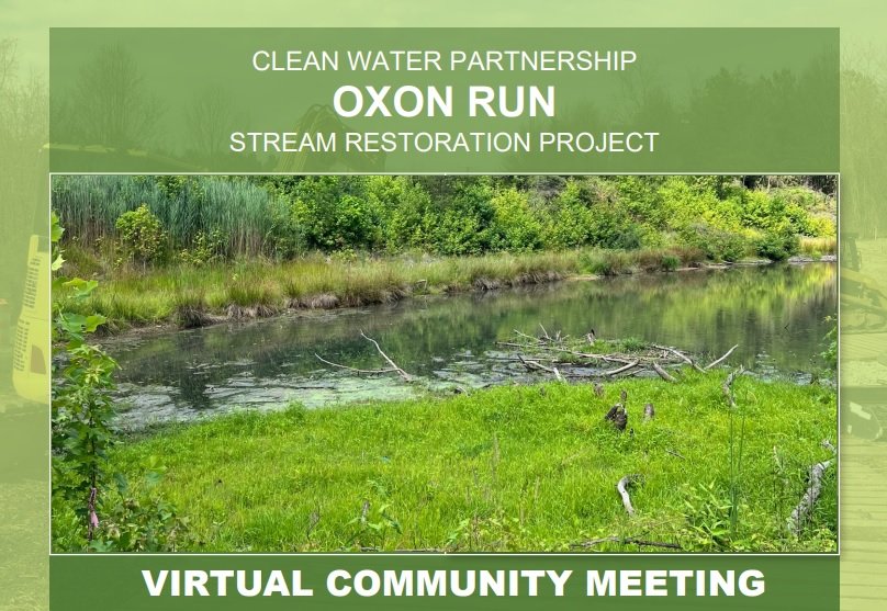 PGCCWP's tweet image. (1 of 3) [TOMORROW] The Clean Water Partnership invites you to attend a virtual community meeting to discuss the upcoming stream restoration project that will take place in your neighborhood. This virtual presentation will review the proposed plans, provide an overview of the...