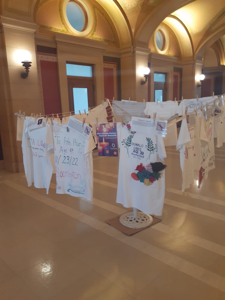 PhumulaniWomen's tweet photo. Thank you @ViolenceFreeMN for hosting the annual Intimate Partner Homicide Memorial at the Capitol. The 2022 Clothesline Project is displayed at the Capitol Building for the full week and is a powerful visual to honor victims and their families #dvawareness #DomesticAbuse #endIPV https://t.co/lWEmjGaoWn