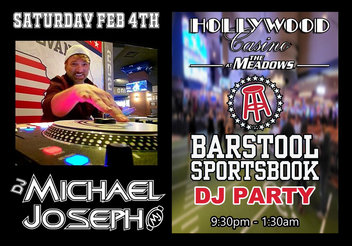 djmichaeljoseph's tweet photo. Back In The Mix Saturday starting at 9:30pm : #BarstoolSportsbook @HWoodMeadows
#DJ #DJs #DJing #djlife #mixdj #scratchdj #partydj #clubdj #sportsdj #fulltimedj #music #RaneDJ #VirtualDJ #controllerdj #digitaldj #Live #35YearsOfDJing #creativelife https://t.co/JYm6uim4yC