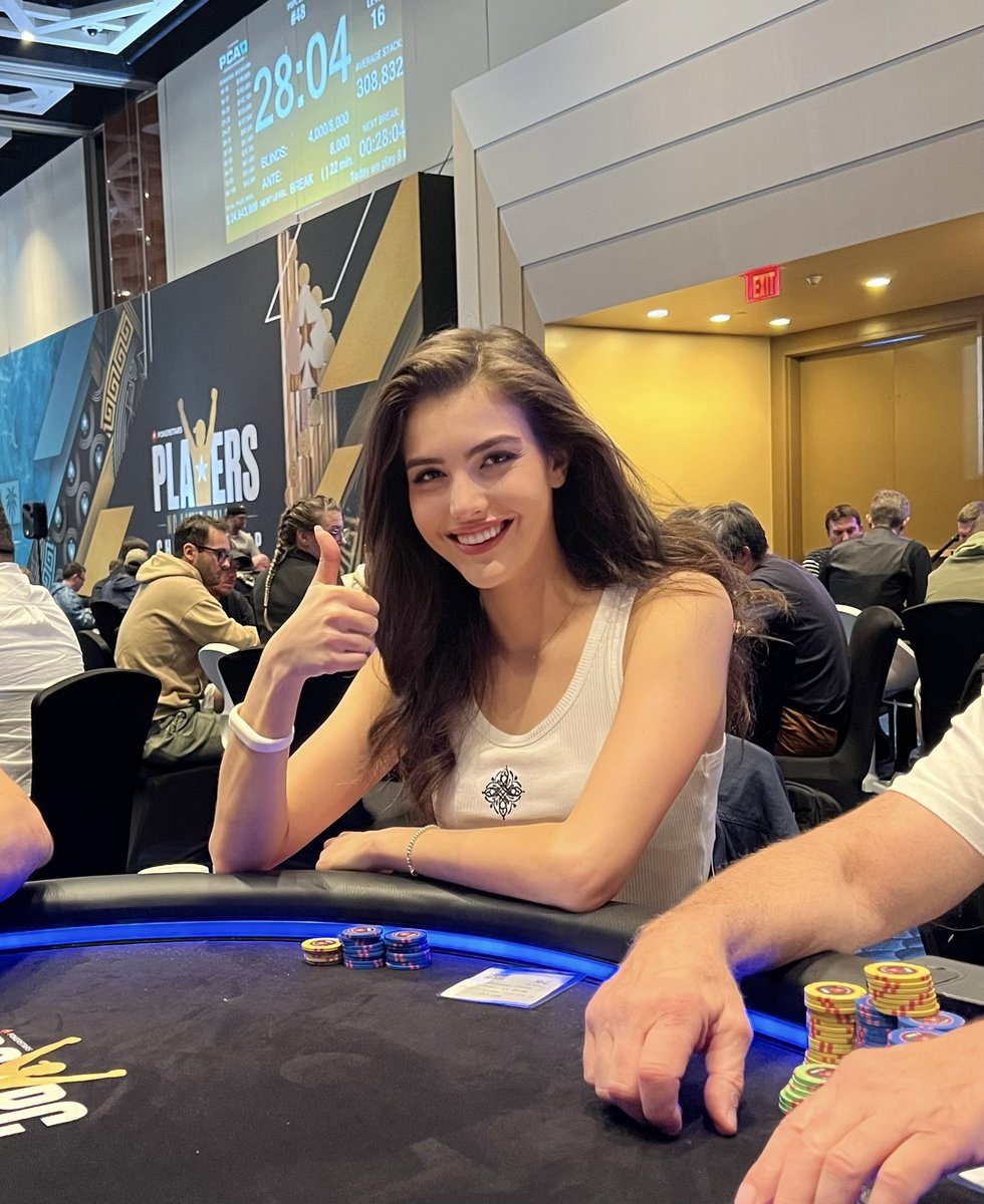 Alexandra Botez on X: Cashed for the first time in a serious poker  tournament!! Won $5200, nothing crazy but feeling pumped considering I was  a fish in a pool of pros. Ty @