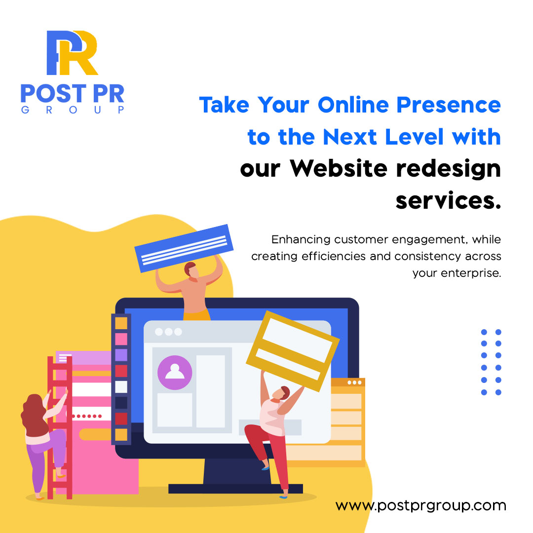 PostPRGroup's tweet image. Website redesign can be a daunting task, but it is a necessary step in keeping your website up-to-date and relevant. A redesign can help improve the user experience, increase conversions, and boost your online visibility.