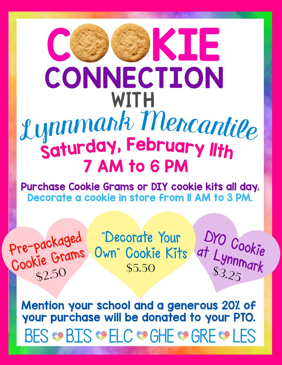 bluejaypto's tweet photo. Cookie Connection is back for another year and another sweet opportunity for our families to help raise funds for our schools! Please see the flyer for more details. Thank you, Lynnmark Mercantile, for being such a great friend to our schools! https://t.co/rOcyIwLqpJ