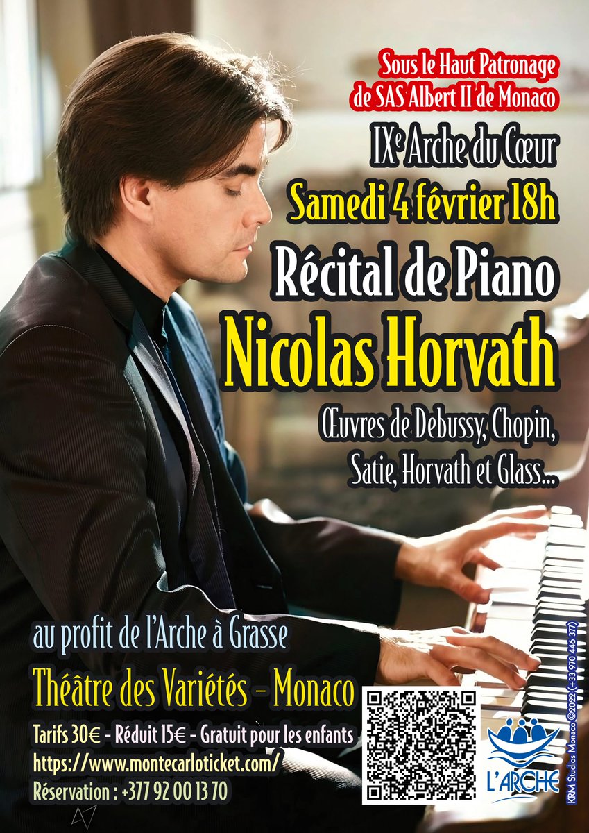 Venez nombreux samedi 4 février prochain à 18h au Théâtre des Variétés pour la 9ème édition du concert de l'Arche du Coeur, au profit de l'Arche à Grasse !