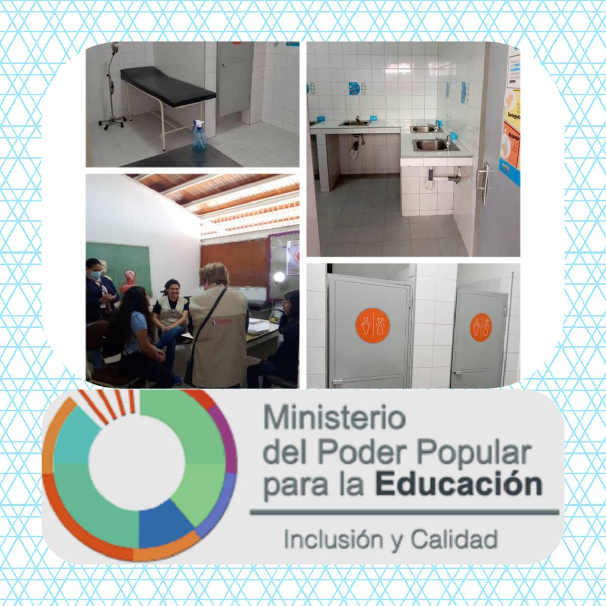 #01Febrero2023 MPPE y UNICEF, desde la E.T.C.R. "Manuel Palacios Fajardo", parroquia 23 de Enero, se realizó entrega del Cecoprode  ya rehabilitado, de las áreas del Servicio Médico para la atención de Consultas diferenciadas,  baños y puntos de lavado. #escuelasrehabilitadas