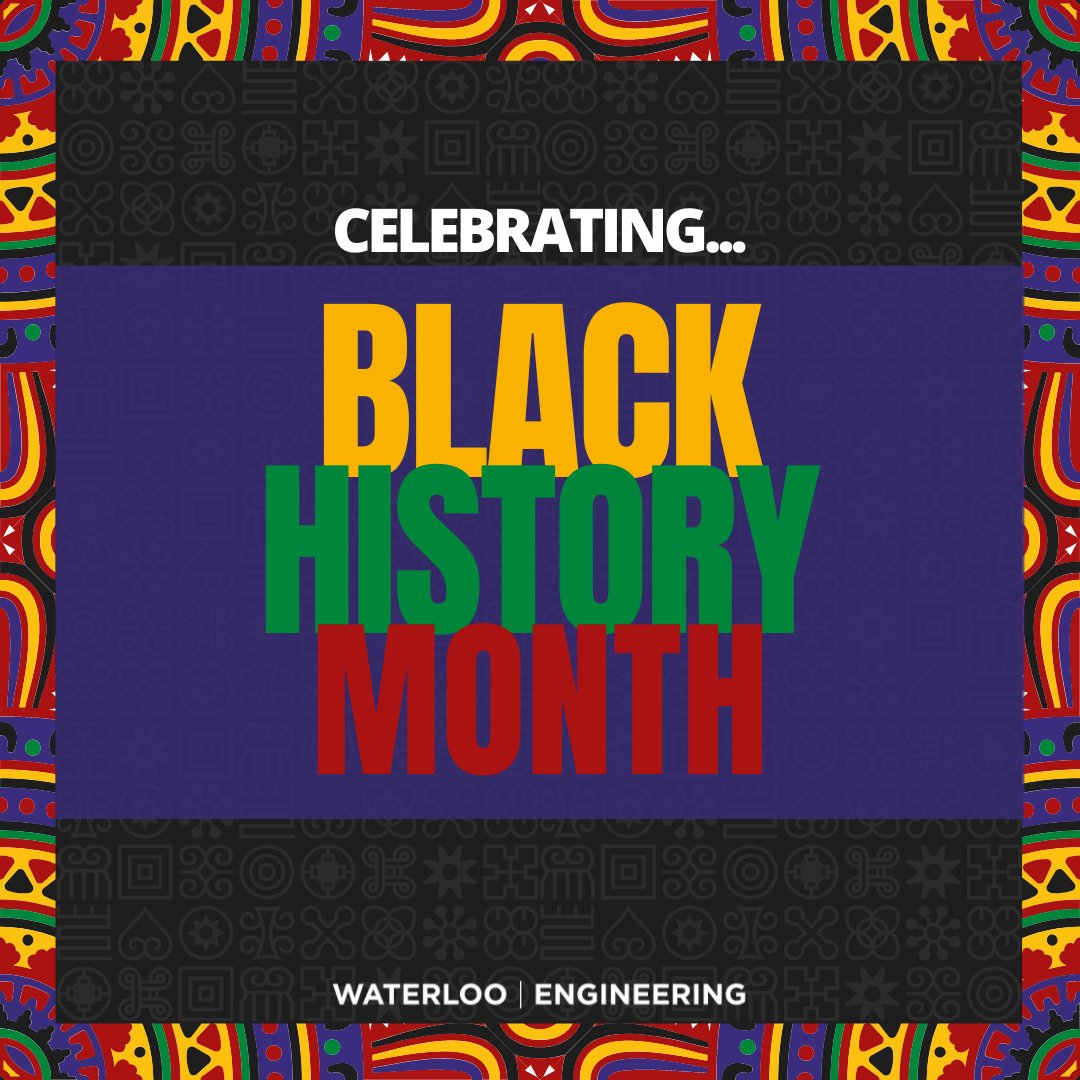 WaterlooENG's tweet image. Happy #BlackHistoryMonth!

We recognize the Black members of our #WaterlooEngineering family who are doing amazing things in their respective fields. Learn about their achievements &amp;amp; and how we can all work towards making Waterloo Engineering more diverse, inclusive, &amp;amp; equitable.