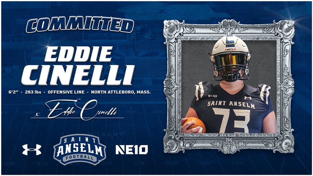 STAHawksFB's tweet image. WELCOME TO THE HILLTOP

✍️ Eddie Cinelli @EddieCinelli 
🏈 Offensive Line 
📍 North Attleboro, Mass.

#BCM #ALLGAS #NSD23