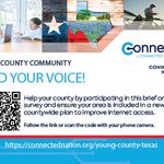 Image for the Tweet beginning: Broadband survey seeks Young County