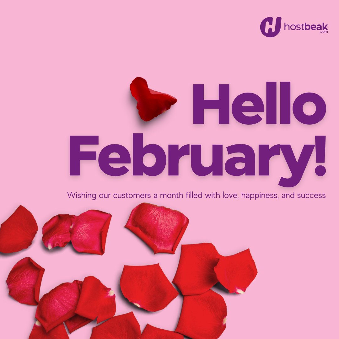 hostbeak's tweet photo. Wishing all our valued @hostbeak customers a month filled with love, happiness and success as we embark on February together!
#Happynewmonth #FreshStart #MonthlyMotivation #NewMonthNewGoals #FebruaryGoals #PositiveVibesOnly #BringOnFebruary #StartTheMonthRight https://t.co/JfD1WSF4Zy