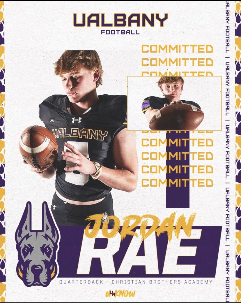 Very proud to announce my commitment to @UAlbanyFootball! Go great danes! 💜💛 @CoachGGattuso @brucewill15 @RealCoachBruno1 @CBASyrFootball