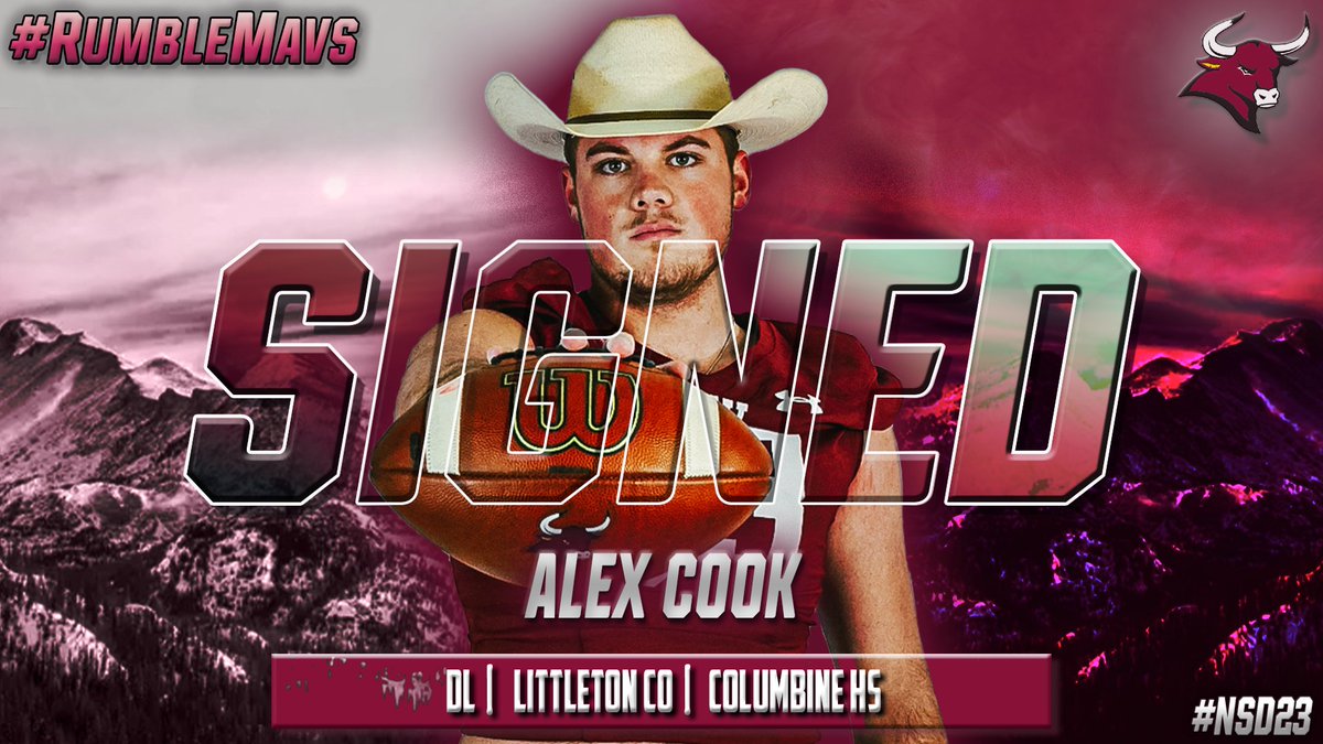 CMUMavsFootball's tweet photo. Welcome to the Mavericks Alex Cook‼️

Pos: DL
HT: 6’1
WT: 230
From: Littleton, CO
Previous School: Columbine HS

#MAVS23 | #BRANDEM 🤟
https://t.co/5t4eiskzUf https://t.co/gGr5mwRfvH