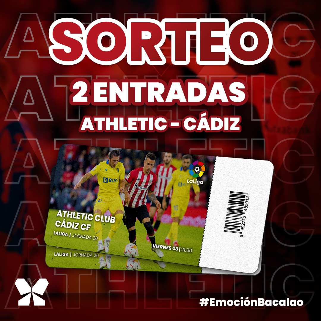 RadioPopular's tweet photo. 💥𝗦𝗢𝗥𝗧𝗘𝗢

¡Sorteamos 𝟮 𝗲𝗻𝘁𝗿𝗮𝗱𝗮𝘀 para San Mamés!

@AthleticClub 🆚 @Cadiz_CF

Requisitos:
1º Seguir a @RadioPopular
2º RT y FAV
3º Mencionar a 2 amig@s en comentarios

🔻Hasta este jueves (02/02/2023) a las 16:00

🦁#EmociónBacalao #AthleticClub #AthleticCádiz https://t.co/Ss3t2JqxU9