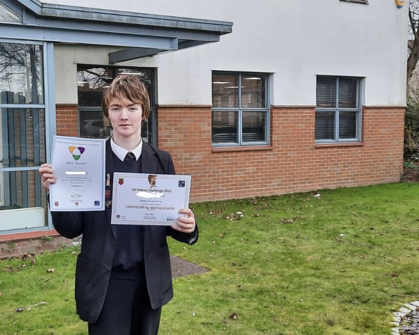 Huge congratulations to Nathan - Year 11 - Phillips. Out of 37000 students (Nationwide), Nathan is through to the final 27 of the Oxford University Computing Challenge @CompSciOxford - Well done to all of our students who were invited to the second round.