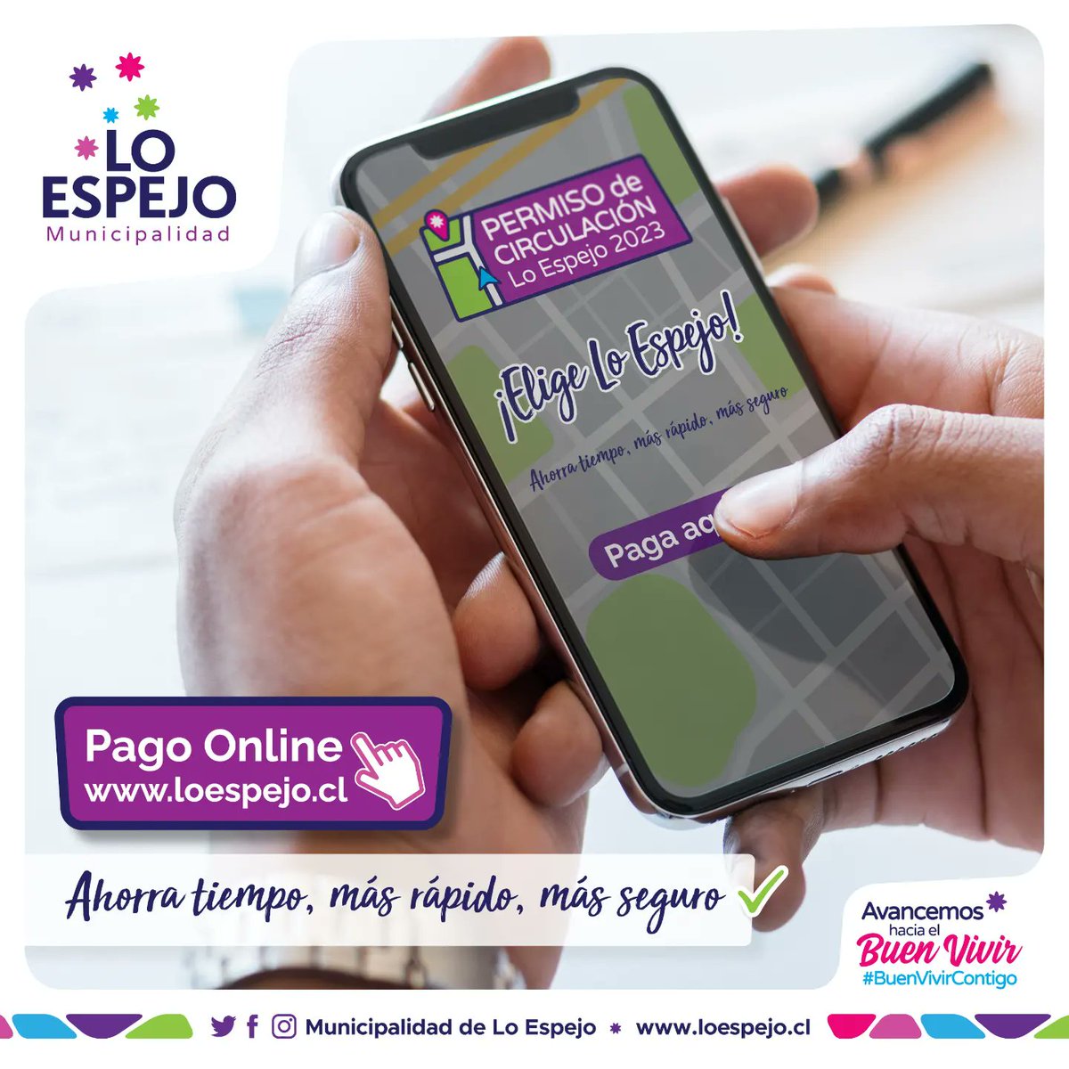 ¡𝐃𝐞𝐬𝐝𝐞 𝐡𝐨𝐲 𝐲𝐚 𝐩𝐮𝐞𝐝𝐞𝐬 𝐫𝐞𝐚𝐥𝐢𝐳𝐚𝐫 𝐞𝐥 𝐩𝐚𝐠𝐨 𝐨𝐧𝐥𝐢𝐧𝐞 𝐝𝐞𝐥 𝐏𝐞𝐫𝐦𝐢𝐬𝐨 𝐝𝐞 𝐂𝐢𝐫𝐜𝐮𝐥𝐚𝐜𝐢ó𝐧 𝟐𝟎𝟐𝟑 𝐞𝐧 𝐋𝐨 𝐄𝐬𝐩𝐞𝐣𝐨! 🚗🛵 Accede a 🔗 loespejo.cl y en forma simple y rápida paga tu permiso de circulación❗