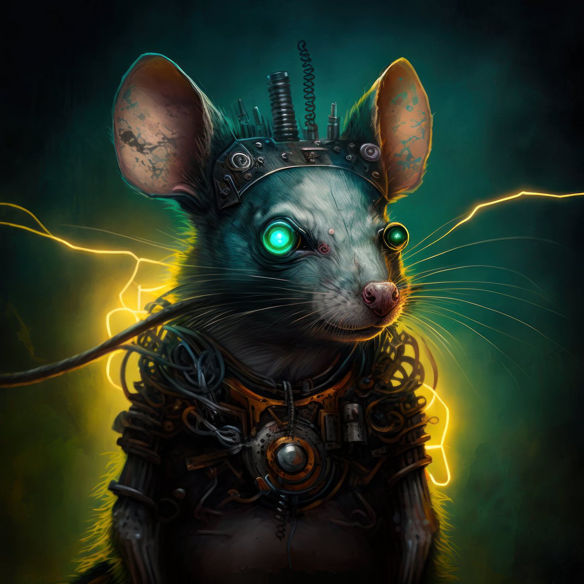 ChroniclesRat's tweet photo. Meet Spark, the electrifying member of the Blacktooth rats who challenged the status quo in Toxitopia. A true hero who used his powers for good and inspired change. 
#NFT #nftart #digitalart #RatChronicles https://t.co/a3eWhAs9FW