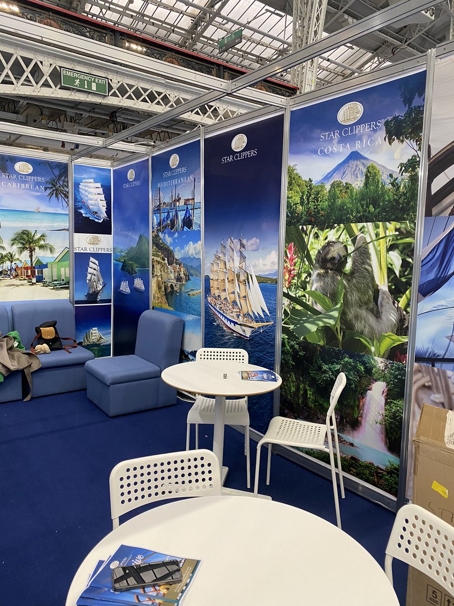 Our stand is coming together nicely @DestinationShow @RobDebenham #starclippersuk #cruise #Travel