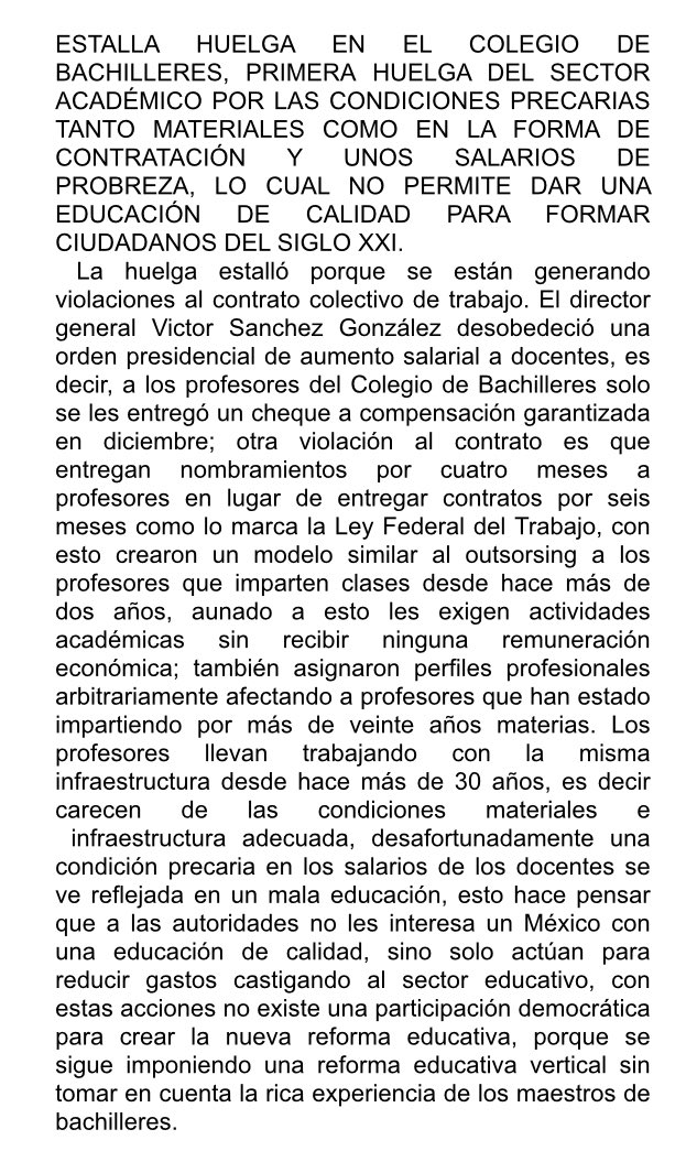 LeoSchwebel's tweet photo. Huelga #ColegioDeBachilleres https://t.co/eDnTzouIWa