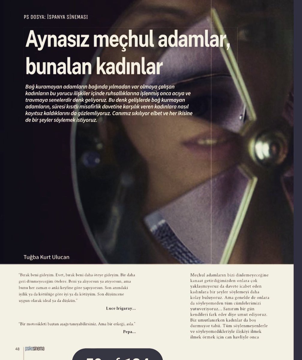 Tugbakurte's tweet photo. @SinemaPsike @PsikeartDergisi Aynasız Meçhul Adamlar ve İspanya Sineması Psikesinema dijital olarak https://t.co/pFFzQTENeh da… https://t.co/QrxeJmO378
